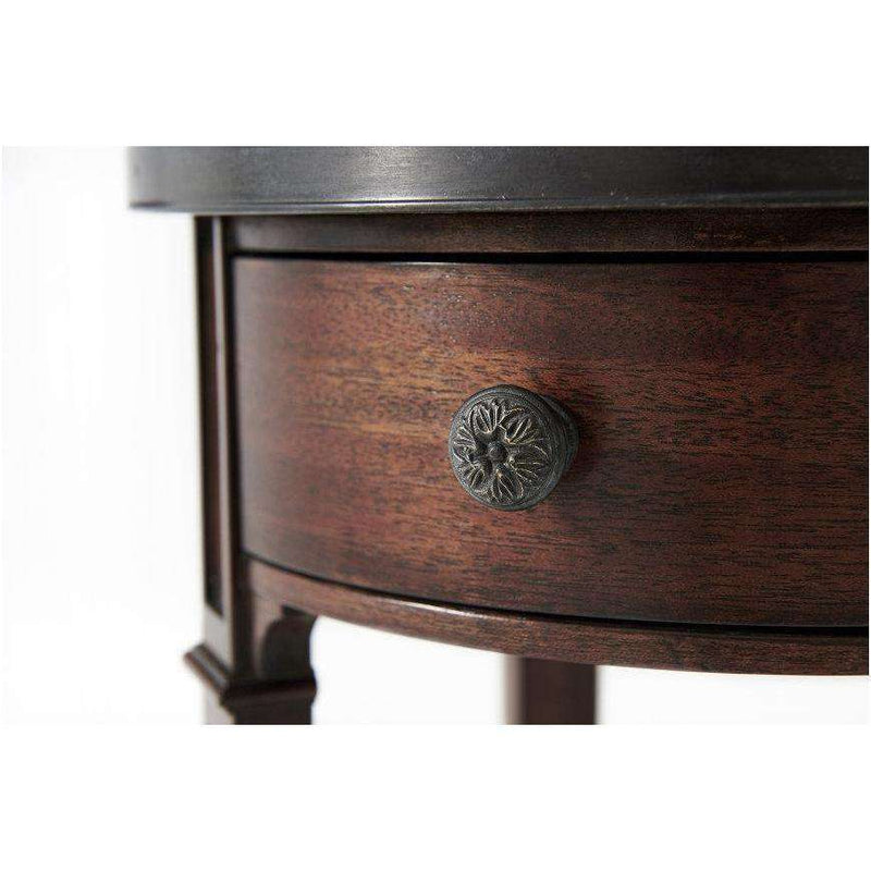 Walnut Circle Accent Table-Theodore Alexander-THEO-5000-029-Side Tables-5-France and Son