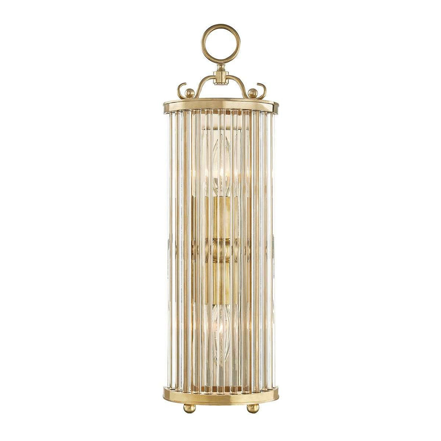 Glass No.1 1 Light Wall Sconce-Hudson Valley-HVL-MDS200-AGB-Wall LightingGold-1-France and Son