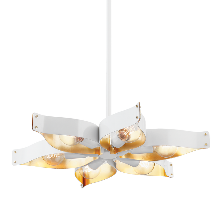 Nala Chandelier-Mitzi-HVL-H658806-SWH/GL-Chandeliers6 Lights-1-France and Son