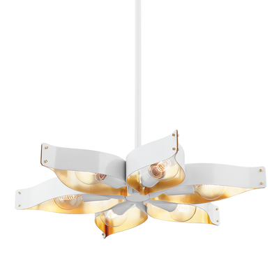 Nala Chandelier-Mitzi-HVL-H658806-SWH/GL-Chandeliers6 Lights-1-France and Son
