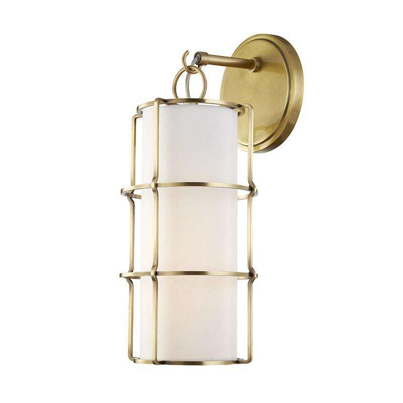 Sovereign 1 Light Wall Sconce-Hudson Valley-HVL-1500-AGB-Wall LightingAged Brass-1-France and Son