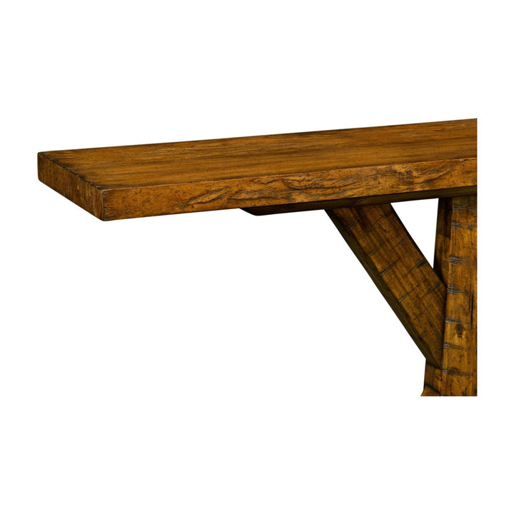 Casual Rectangular Console Table-Jonathan Charles-JCHARLES-491057-CFW-Console TablesCountry Walnut-8-France and Son