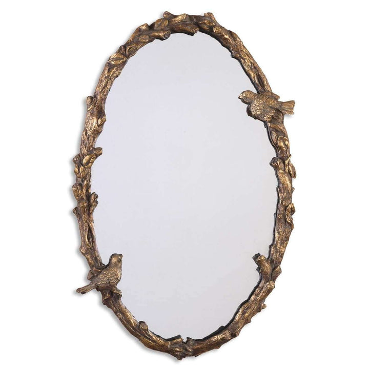 Paza Oval Vine Gold Mirror-Uttermost-UTTM-13575 P-Mirrors-1-France and Son