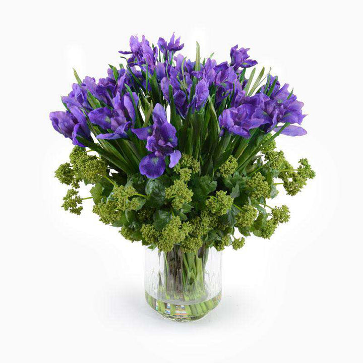 Iris, Viburnum Arrangement