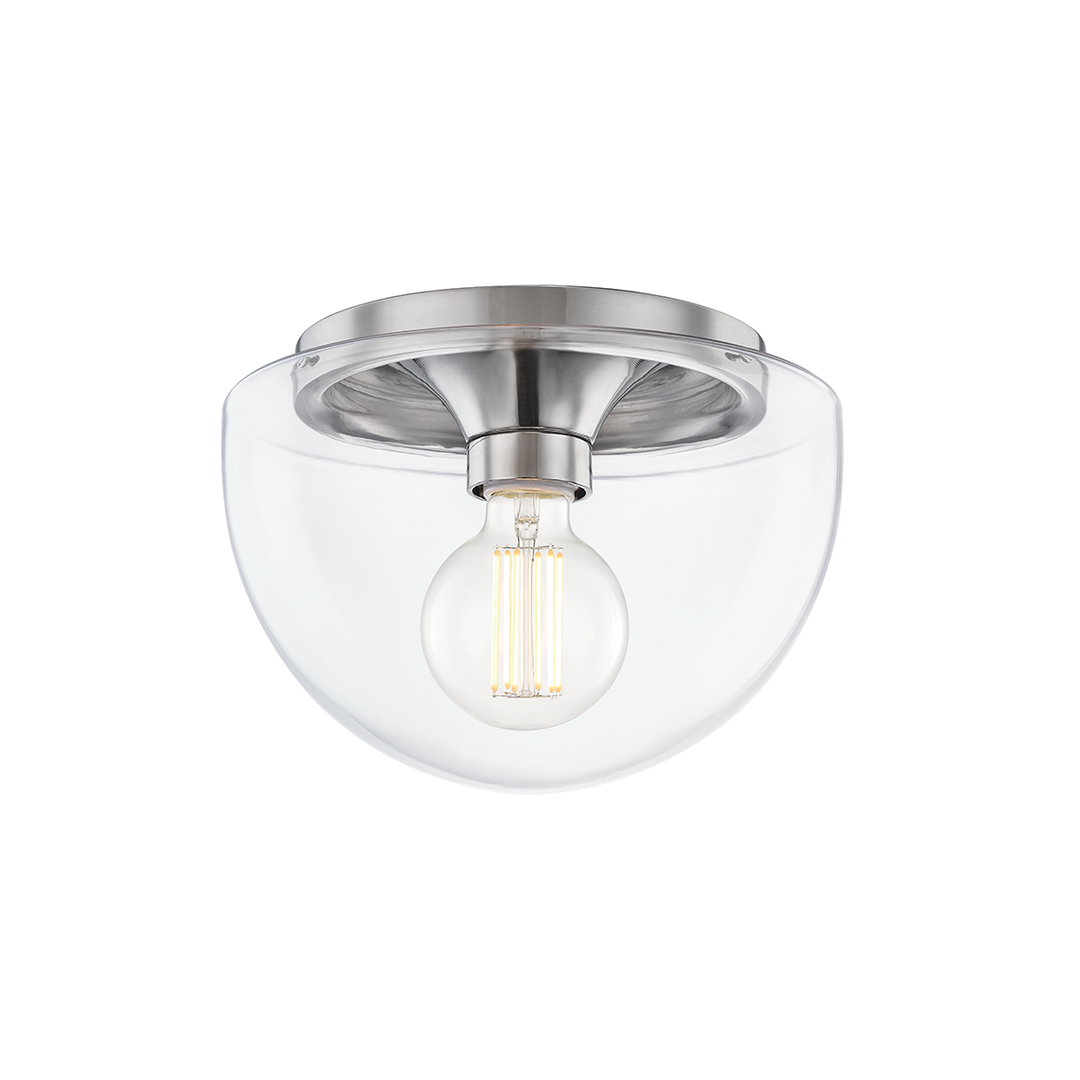 Grace 1 Light Small Flush Mount-Mitzi-HVL-H284501S-PN-Flush MountsPolished Nickel-2-France and Son