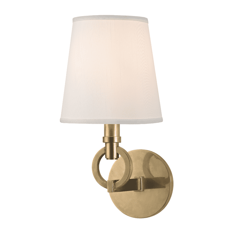Malibu 1 Light Wall Sconce-Hudson Valley-HVL-611-AGB-Wall LightingAged Brass-1-France and Son