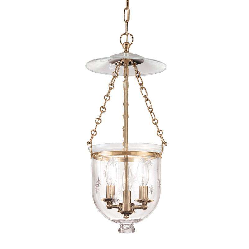 Hampton 3 Light Pendant Aged Brass-Hudson Valley-HVL-252-AGB-C3-Pendants-1-France and Son