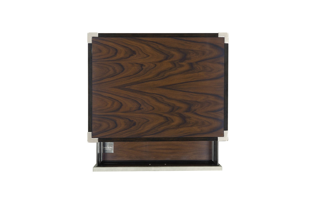 Campaign Style Dark Santos Rosewood Bedside Table with Drawer-Jonathan Charles-JCHARLES-500239-SAD-Nightstands-3-France and Son