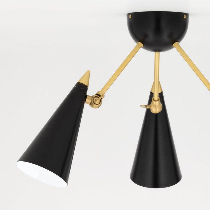 Moxie 3 Light Semi Flush-Mitzi-HVL-H441603-AGB/BK-Flush MountsAged Brass / Black-3-France and Son