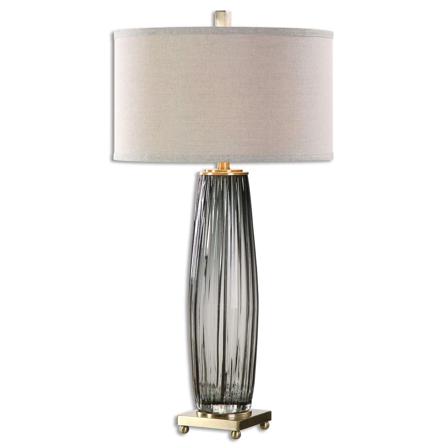 Vilminore Gray Glass Table Lamp-Uttermost-UTTM-26698-1-Table Lamps-1-France and Son