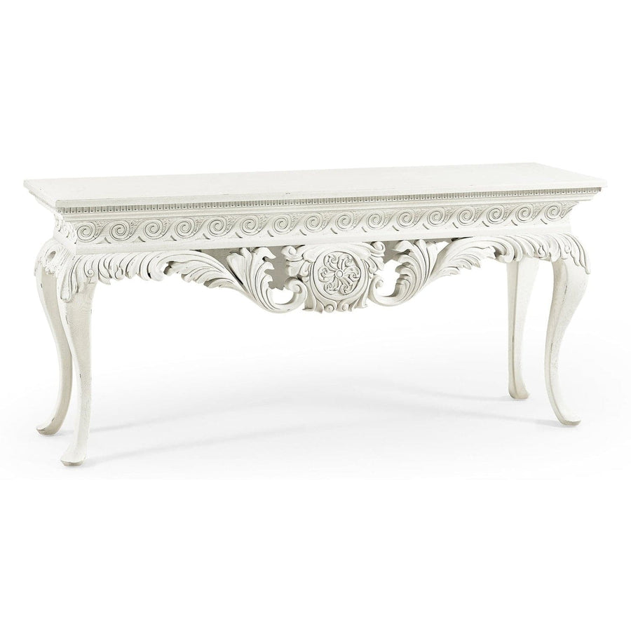 Incus Carved Console Table-Jonathan Charles-JCHARLES-002-3-440-CHK-Console TablesWhite-1-France and Son