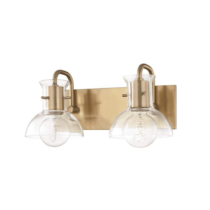 Riley 2 Light Bath Bracket-Mitzi-HVL-H111302-AGB-Bathroom LightingAged Brass-1-France and Son