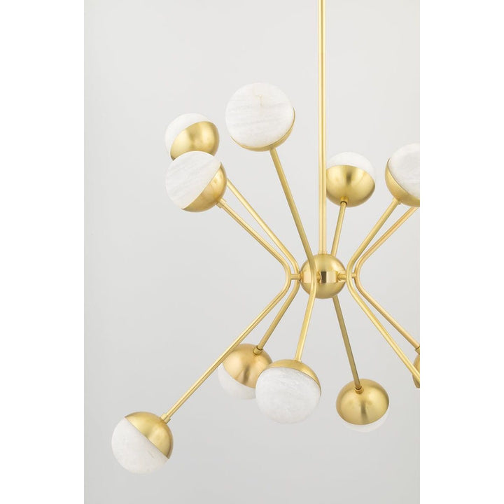 Saratoga 16 Light Chandelier Aged Brass-Hudson Valley-HVL-2851-AGB-Chandeliers-5-France and Son