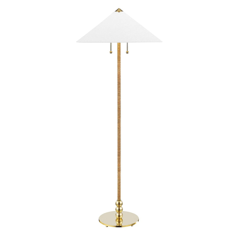 Flare Floor Lamp-Hudson Valley-HVL-L1399-AGB-Floor Lamps-1-France and Son
