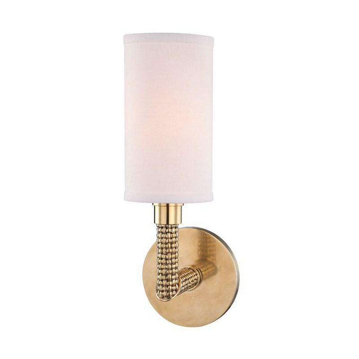 Dubois 1 Light Wall Sconce-Hudson Valley-HVL-1021-AGB-Wall LightingAged Brass-1-France and Son