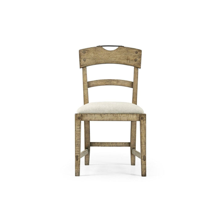 Casual Planked Dining Side Chair-Jonathan Charles-JCHARLES-491076-SC-DTD-F400-Dining ChairsDark Driftwood-9-France and Son