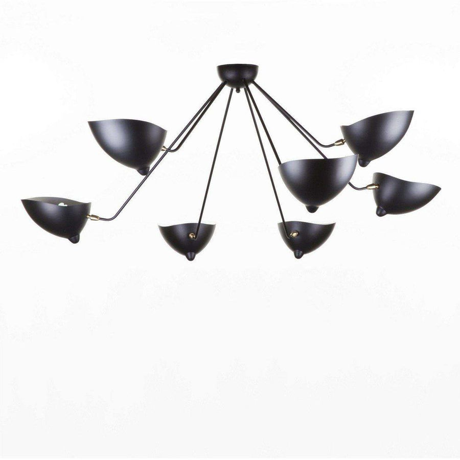 Mid-Century Modern Reproduction 7 Arm MCL-SP7 Spider Ceiling Lamp Inspired by Serge Mouille
