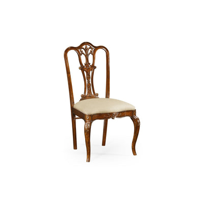 18th Century Dining Side Chair-Jonathan Charles-JCHARLES-492476-SC-MAH-F200-Dining ChairsMahogany & Skipper-7-France and Son