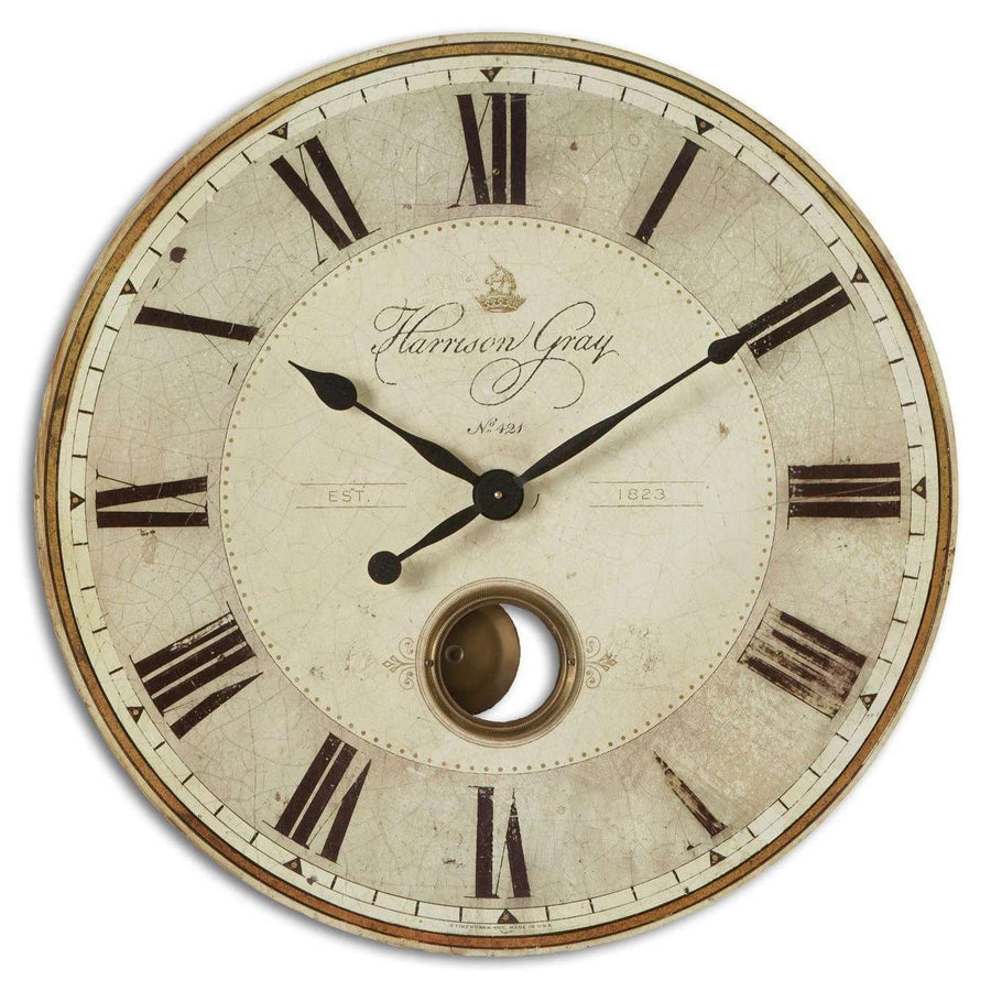 Harrison Gray 30" Clock-Uttermost-UTTM-06033-Clocks-1-France and Son