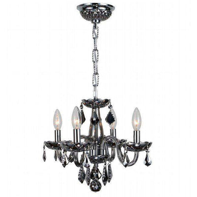 Clarion 4 Light Crystal Chandelier - Chrome-Worldwide Lighting-WWLIGHTING-W83100C16-CH-Chandeliers-1-France and Son