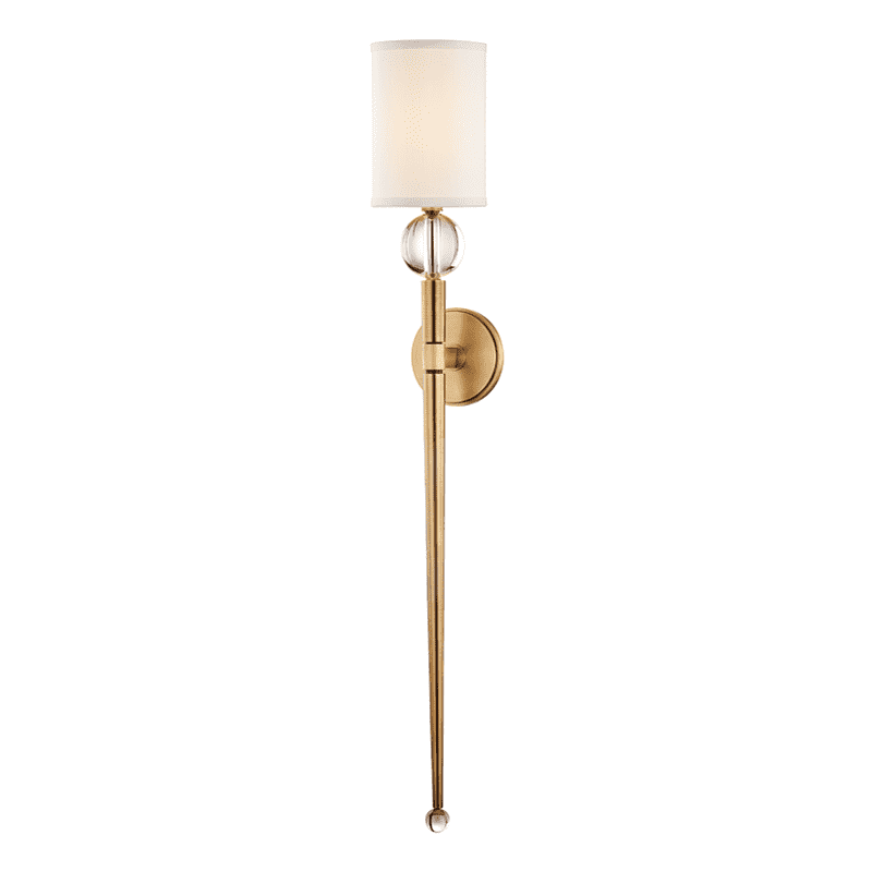 Rockland 1 Light Wall Sconce-Hudson Valley-HVL-8436-AGB-Wall LightingAged Brass-1-France and Son