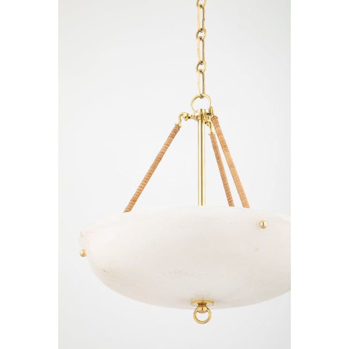 Somerset 3 Light Pendant Aged Brass-Hudson Valley-HVL-MDS811-AGB-Pendants-2-France and Son