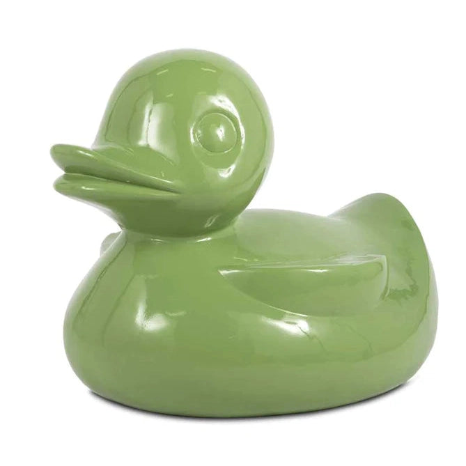 FG UV Duck Sculpture-Gold Leaf Design Group-GOLDL-FG2370-GR-UV-Decorative ObjectsGreen-3-France and Son