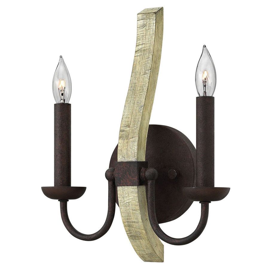 Middlefield Two Light Sconce Iron Rust*-Fredrick Ramond-HINKLEY-FR40572IRR-Wall Lighting-1-France and Son