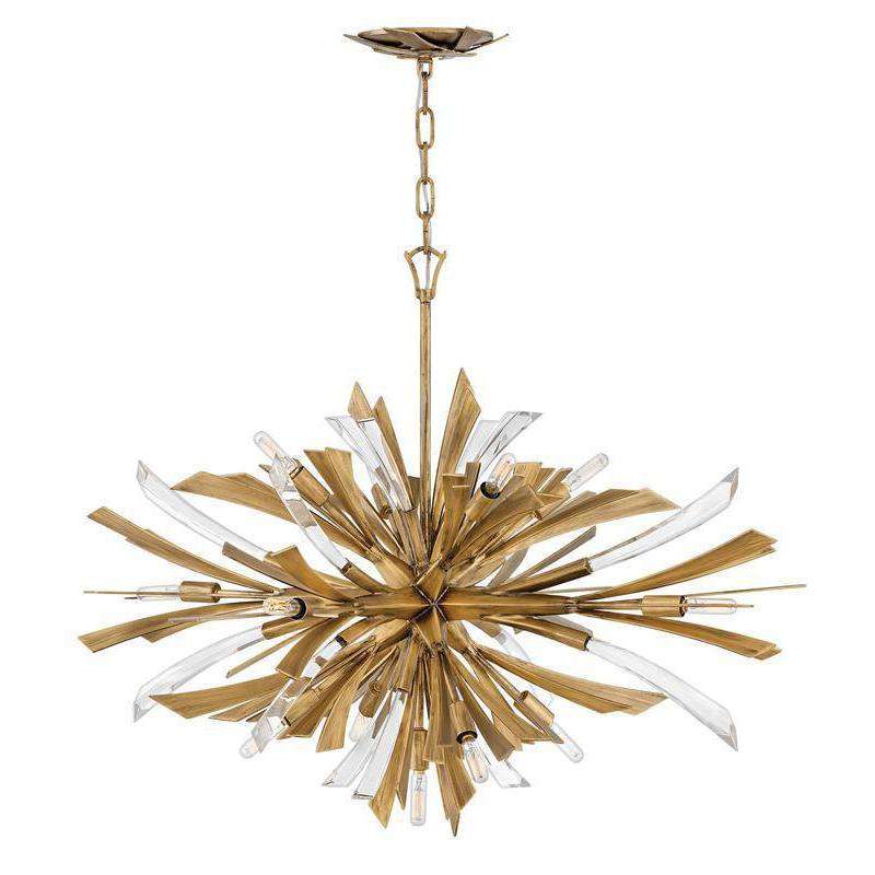 Vida Chandelier Burnished Gold-Fredrick Ramond-HINKLEY-FR40906BNG-Chandeliers-1-France and Son