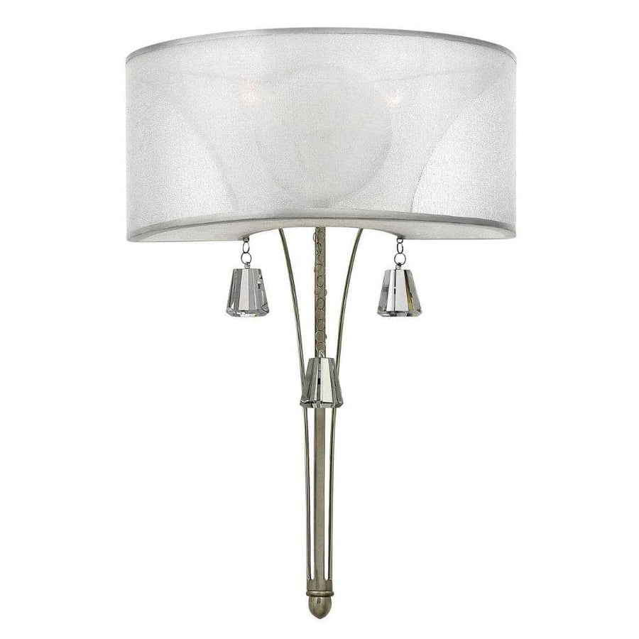 Mime Two Light Sconce Brushed Nickel*-Fredrick Ramond-HINKLEY-FR45602BNI-Wall Lighting-1-France and Son