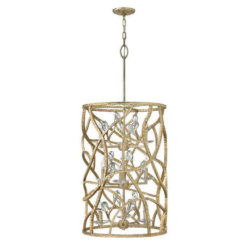 Foyer Eve Champagne Gold-Fredrick Ramond-HINKLEY-FR46808CPG-Chandeliers-1-France and Son