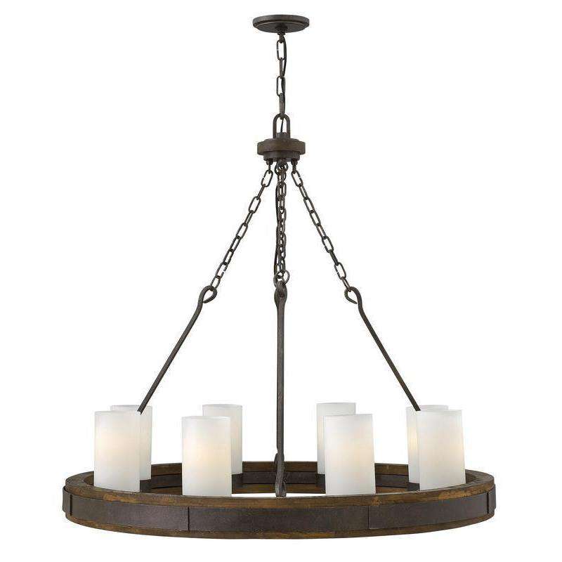 Cabot Chandelier Rustic Iron-Fredrick Ramond-HINKLEY-FR48439IRN-Chandeliers-1-France and Son