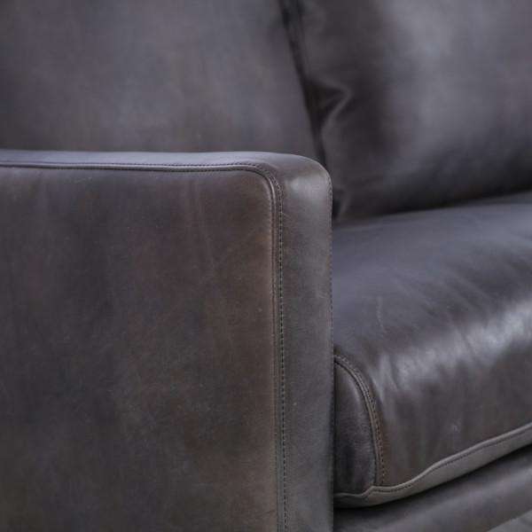 Vanessa 2 Seater Sofa - Destroyed Black Leather