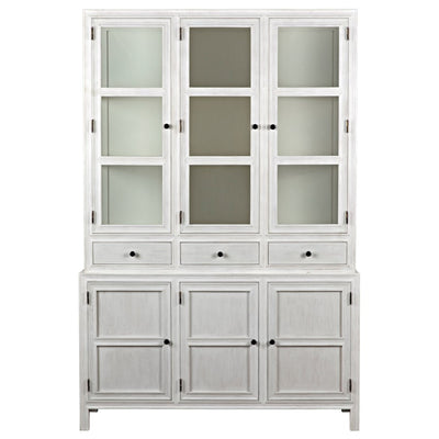 Colonial Cabinet and Hutch-Noir-NOIR-GARM119WH-Bookcases & CabinetsWhite Wash-3-France and Son