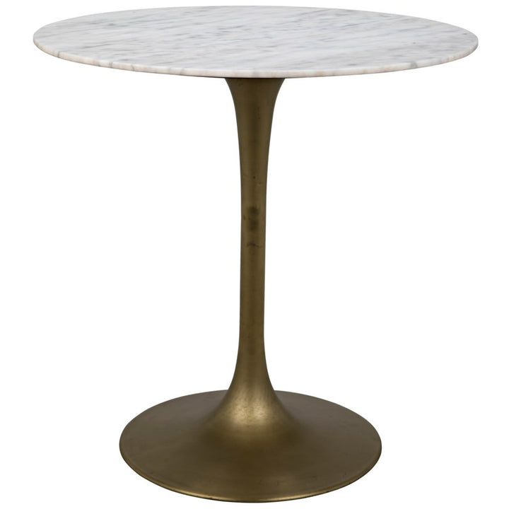 Laredo Bar Table-Noir-NOIR-GBAR001MB-40-Dining Tables40"-Antique Brass & White Stone Top-6-France and Son
