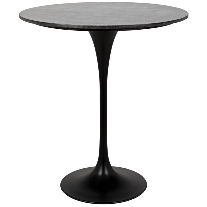 Laredo Bar Table-Noir-NOIR-GBAR001MTB-36-Dining Tables36"-Black Metal & Black Stone Top-7-France and Son