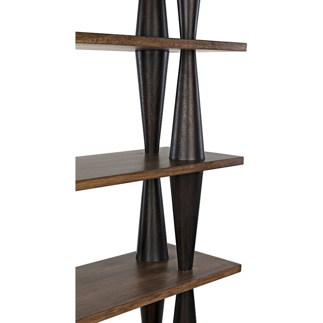 Mood Bookcase - Ebony and Dark Walnut-Noir-NOIR-GBCS217DW-Bookcases & Cabinets-4-France and Son