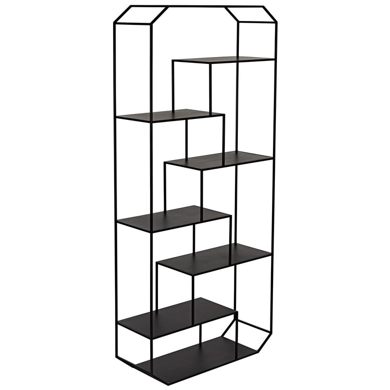 Marquise Bookcase - Black Steel-Noir-NOIR-GBCS218MTB-Bookcases & Cabinets-4-France and Son