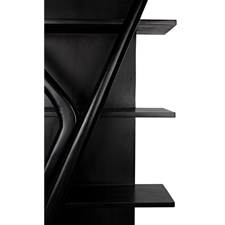 Vetra Bookcase - Hand Rubbed Black-Noir-NOIR-GBCS228HB-Bookcases & Cabinets-7-France and Son