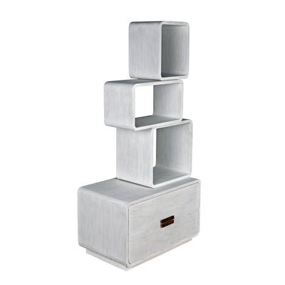 Belini Bookcase - White Wash-Noir-NOIR-GBCS239WH-Bookcases & Cabinets-3-France and Son