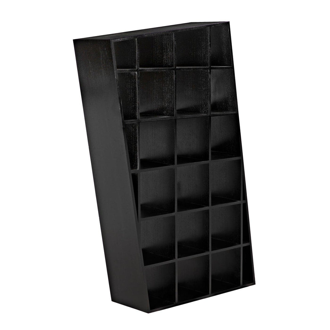Barsum Bookcase-Noir-NOIR-GBCS256HB-Bookcases & Cabinets-3-France and Son