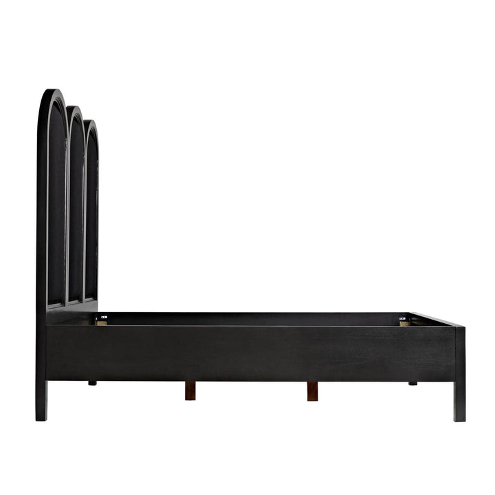 Arch Bed - Queen-Noir-NOIR-GBED137QP-Beds-3-France and Son