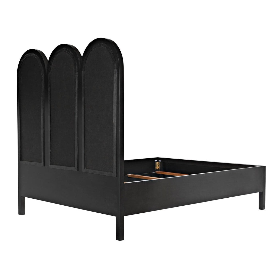 Arch Bed - Queen-Noir-NOIR-GBED137QP-Beds-4-France and Son