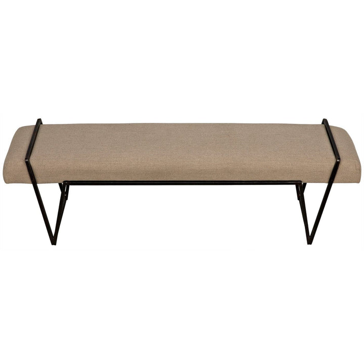 Larkin Bench - Steel with Linen-Noir-NOIR-GBEN137MTB-Benches-3-France and Son