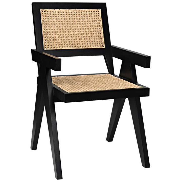 Jude Chair w/Caning-Noir-NOIR-GCHA278B-Lounge ChairsBlack-1-France and Son