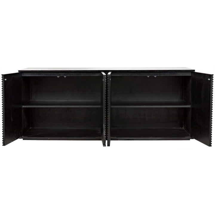 Smith 4 Door Sideboard-Noir-NOIR-GCON273HB-4-Sideboards & Credenzas-4-France and Son