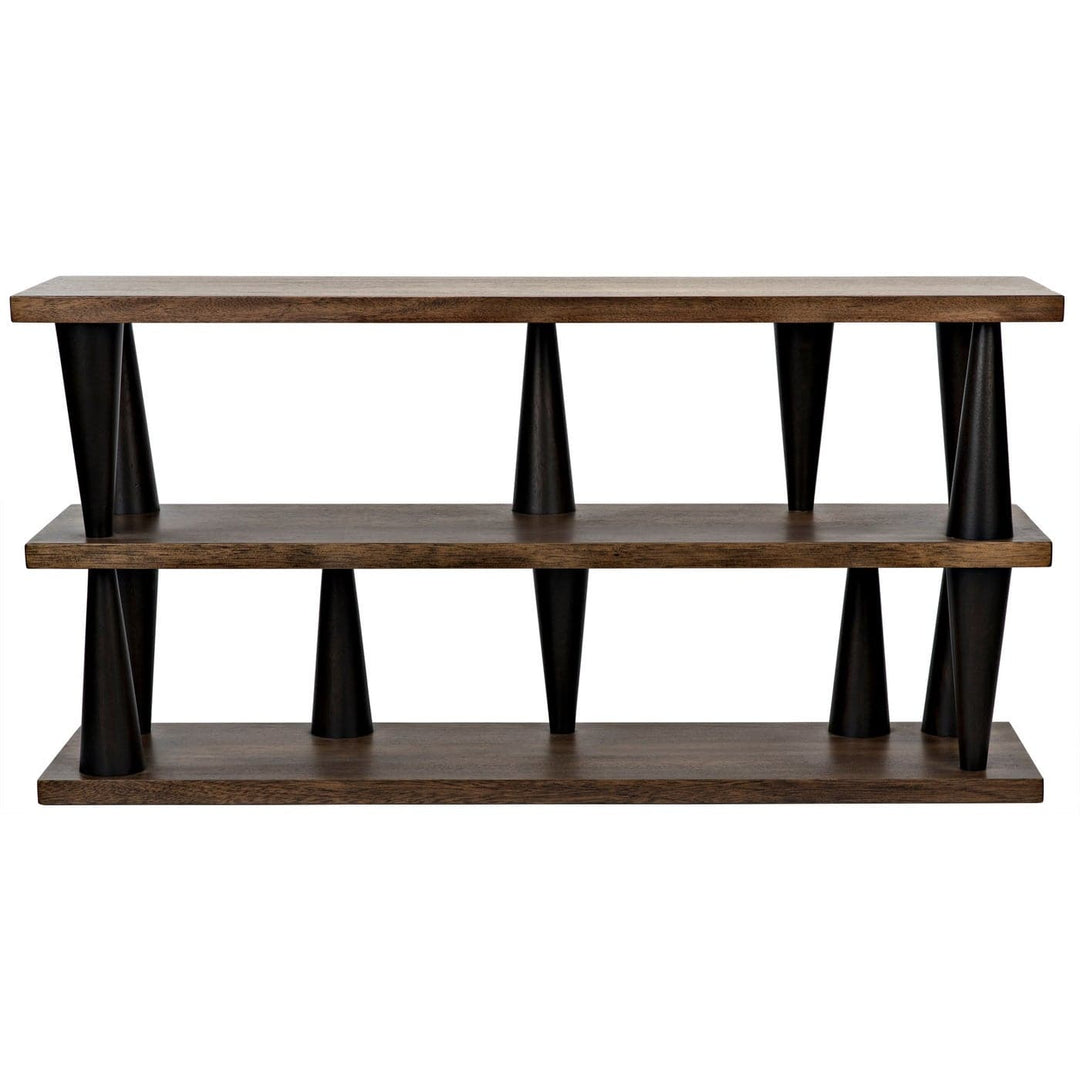 Mood Console - Ebony And Dark Walnut-Noir-NOIR-GCON359DW-Console Tables-3-France and Son