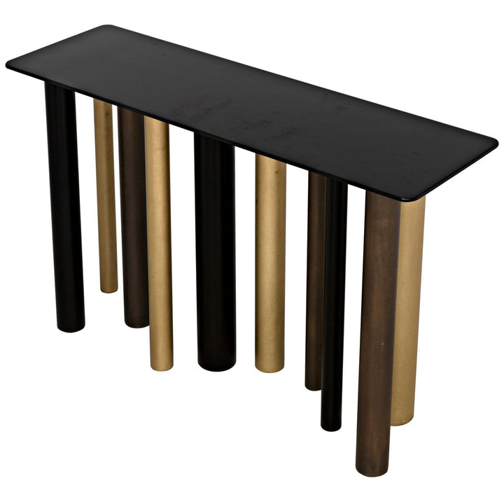 Tessio Console - Steel-Noir-NOIR-GCON366-Console Tables-5-France and Son