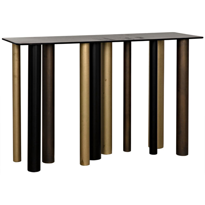 Tessio Console - Steel-Noir-NOIR-GCON366-Console Tables-4-France and Son