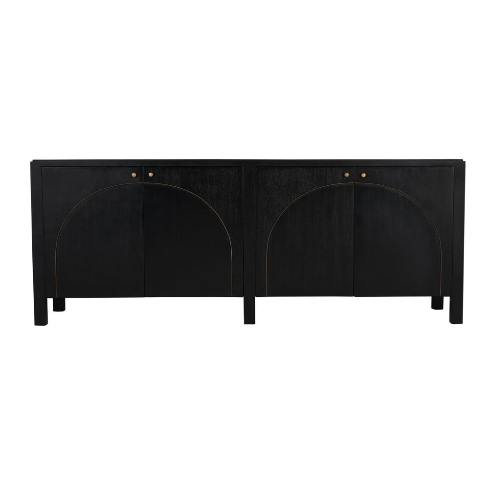 Weston Sideboard - Hand Rubbed Black With Light Brown Trim-Noir-NOIR-GCON386HB-Sideboards & Credenzas-2-France and Son